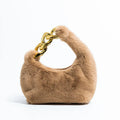 Plush – Faux Fur Mini Shoulder Bag with Chain Handle